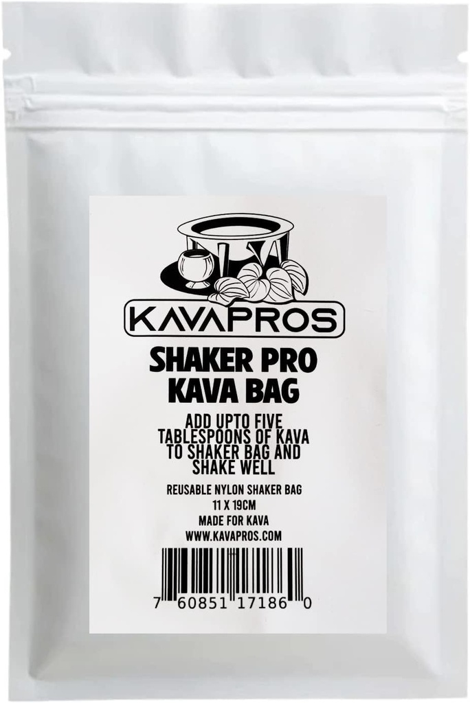 Kava Pros Shaker Pro Bag Reutilizabil Kava-Kava Shake & Drink Food Grage Nylon 11 x19CM
