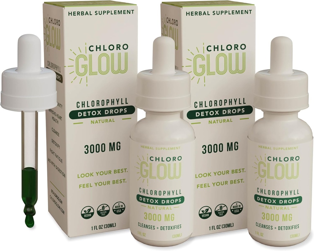 Cloroglow lichid Clorofila picături de oxigen 3000mg 