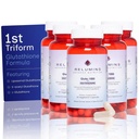 Relumins L Glutatione Supliment Complex - Reducere Glutatione 1000mg cu Alpha Lipoic Acid & Rose Hips Capsule pentru Skin Nourished & Smoother, 60 Caps x 5 Flacoane