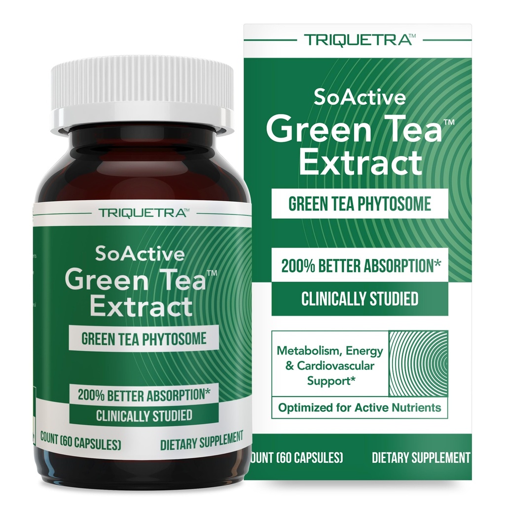 Extract de TeaTM verde activ - Fitozom de ceai verde studiat clinic - până la 200% o mai bună absorbţie şi biodisponibilitatea - Doza clinic validată - susţine managementul metabolismului şi greutăţii - 60 capsule