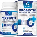 300 Miliarde CFU Probiotic, 12 dungi cu 3 prebiotice organice, Probiotice pentru femei și bărbați, Suplimentul zilnic pentru Digestive, Immune, Sanatate Curaj & Bloating, Perioada de valabilitate Stabil, Vegan, 60 Counts