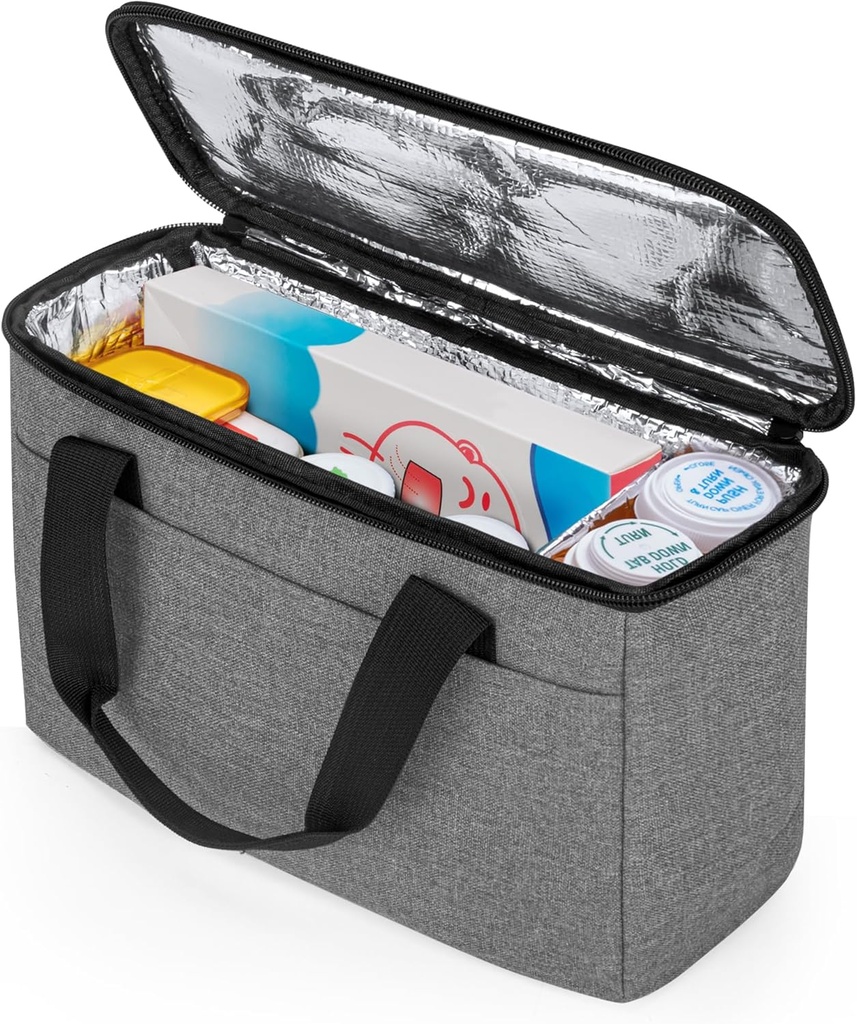 Trunab trusa de prim ajutor sac gol caz de depozitare medicamente mici, izolat de medicamente Cooler sac, Pastila de călătorie Organizator pentru prescriptie medicala, Insulina, Suplimente sau consumabile medicale, gri (Bag numai)