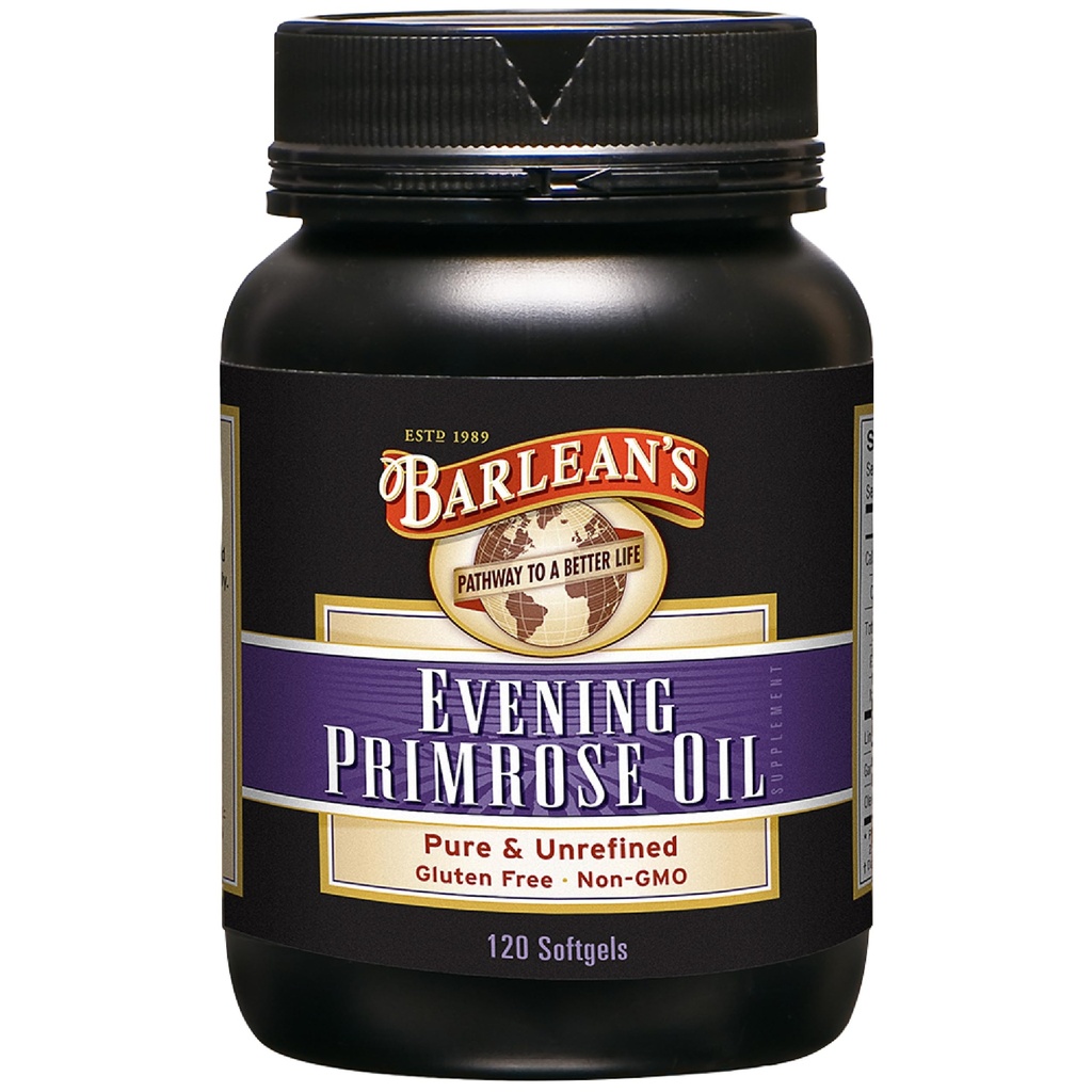 Barlean capsule de ulei de seară Primrose, GLA Supliment pentru bărbați și femei, Sanatoasa Piele, Suport Imun și Puterea Oselor 1300mg Softgels, 120 Conte