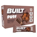 Built Bar, Puff Proteine Bars, Brownie Batter Puff, 17g Proteine Snacks, On-The-Go Bars, Numai 140 Calorii, 6g Zahăr, Colagen, Gluten gratuit, 12 Conte