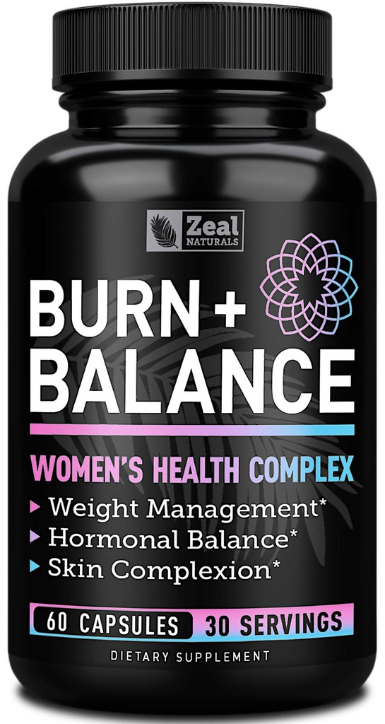 Zeal Naturals pierdere în greutate de sprijin pentru femei + Daily Balance Vitamine (Iron, Vitamina D, Setria®, Folate) Premium Dieta pastile de sprijin pentru femei + Multivitamine și Hormone Support
