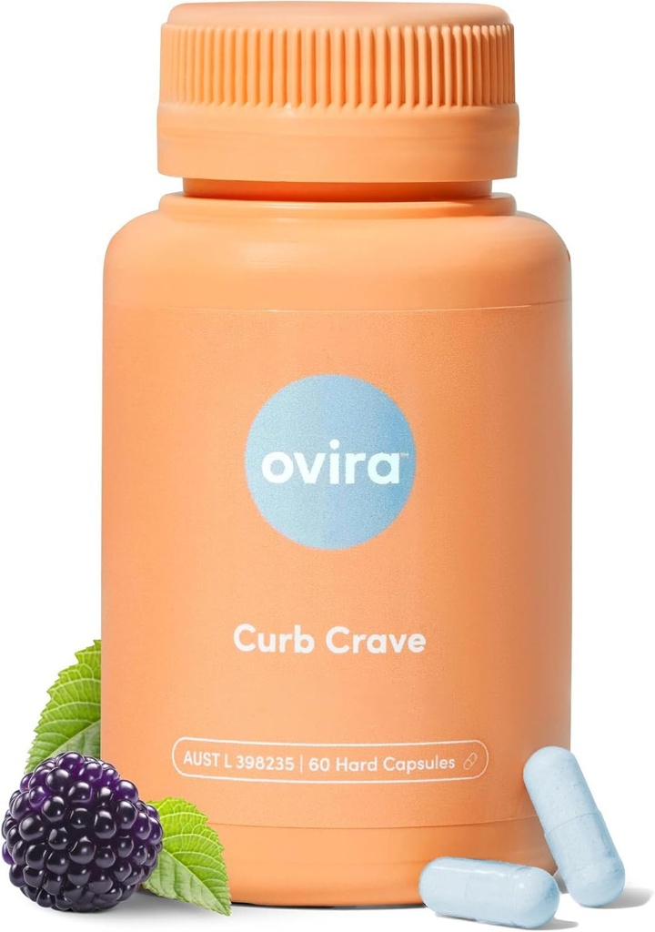 Suplimentele Ovira Curb Cravings - Conține CHRONOBLOCK, capsule de suport energetic, Suplimente nutriționale pentru bărbați și femei, Crom-100mg