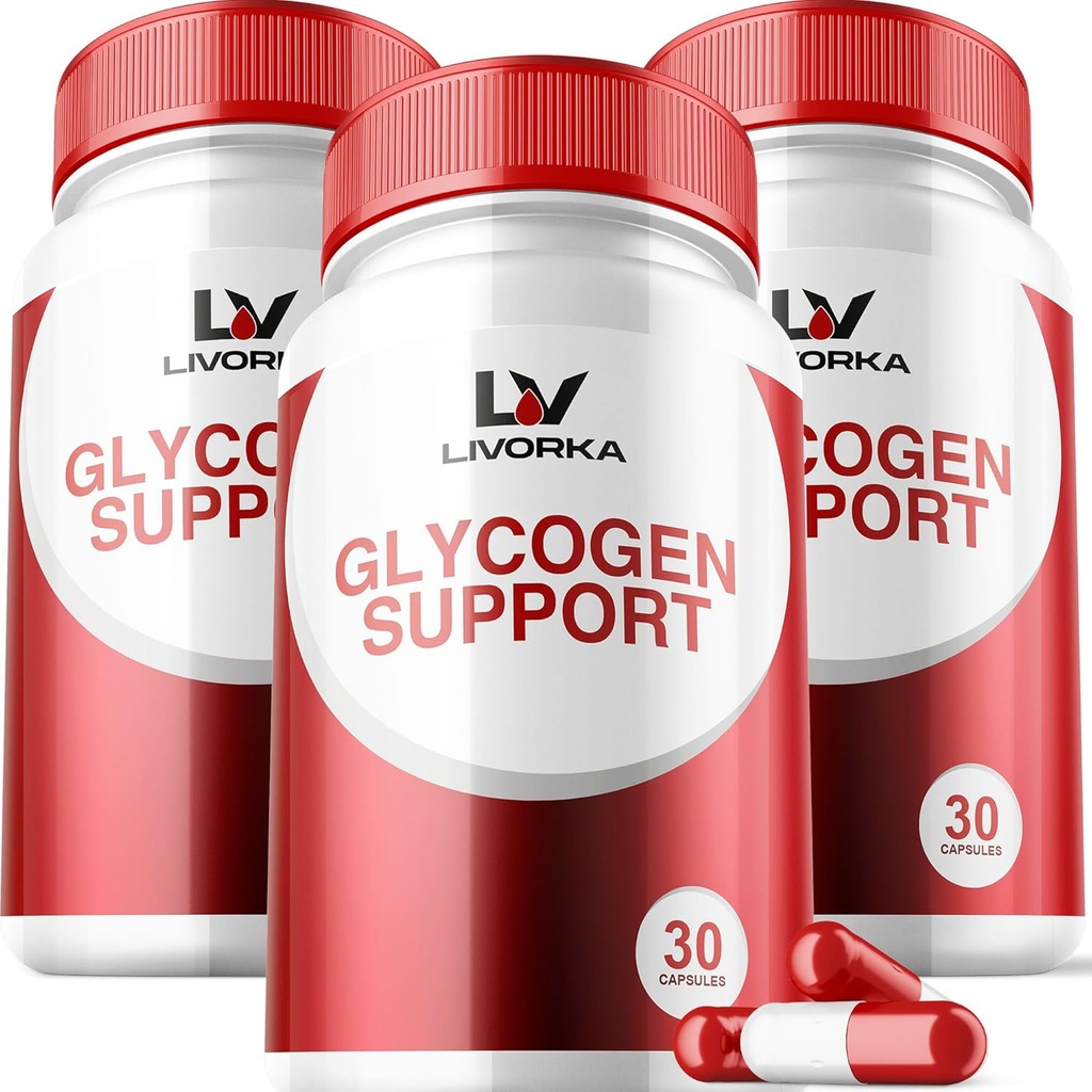 3 Pachet - Suport glicogen, Glicogen Control Formula avansată, Glycogen Capsule, Glycogen Fix cu ingrediente puternice, 30 capsule per flacon timp de 90 zile