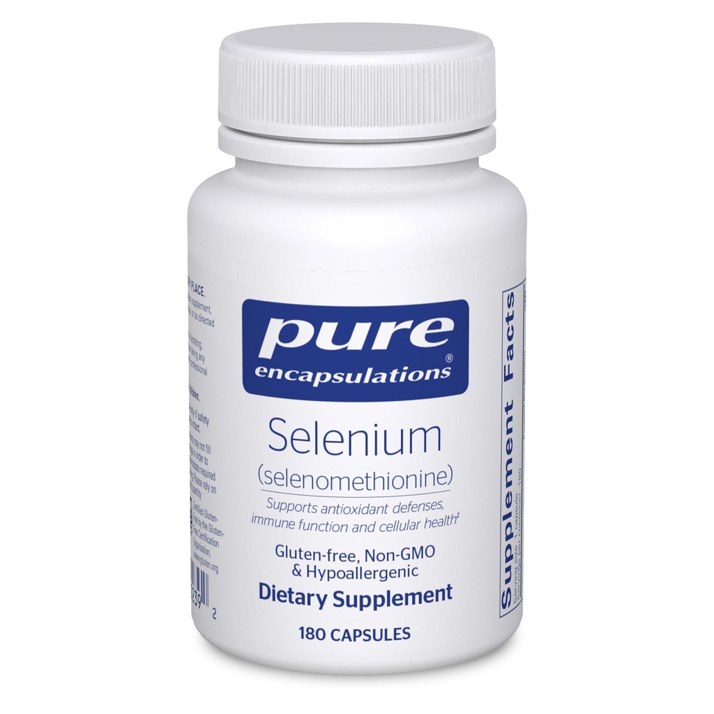 Încapsularea pură Seleniu - 200 mcg - pentru funcţie celulară sănătoasă, sistem imunitar şi apărare antioxidantă - Supliment mineral - Vegan & Gluten gratuit - 180 capsule