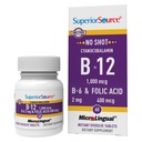 Sursă superioară nr. de vitamina B-12 Cyanocobalamină 1000 mcg, B-6, Acid folic 400 mcg - Suport Brain & Heart Health - SIDA Niveluri naturale de energie - 60 Tablete sublinguale de dissolvire
