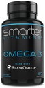 SmarterVitamins Omega 3 ulei de pește, aromă de căpșuni, Burpless, Degustare, 2000mg, DHA EPA Triple Putere, Made with AlaskOmega®