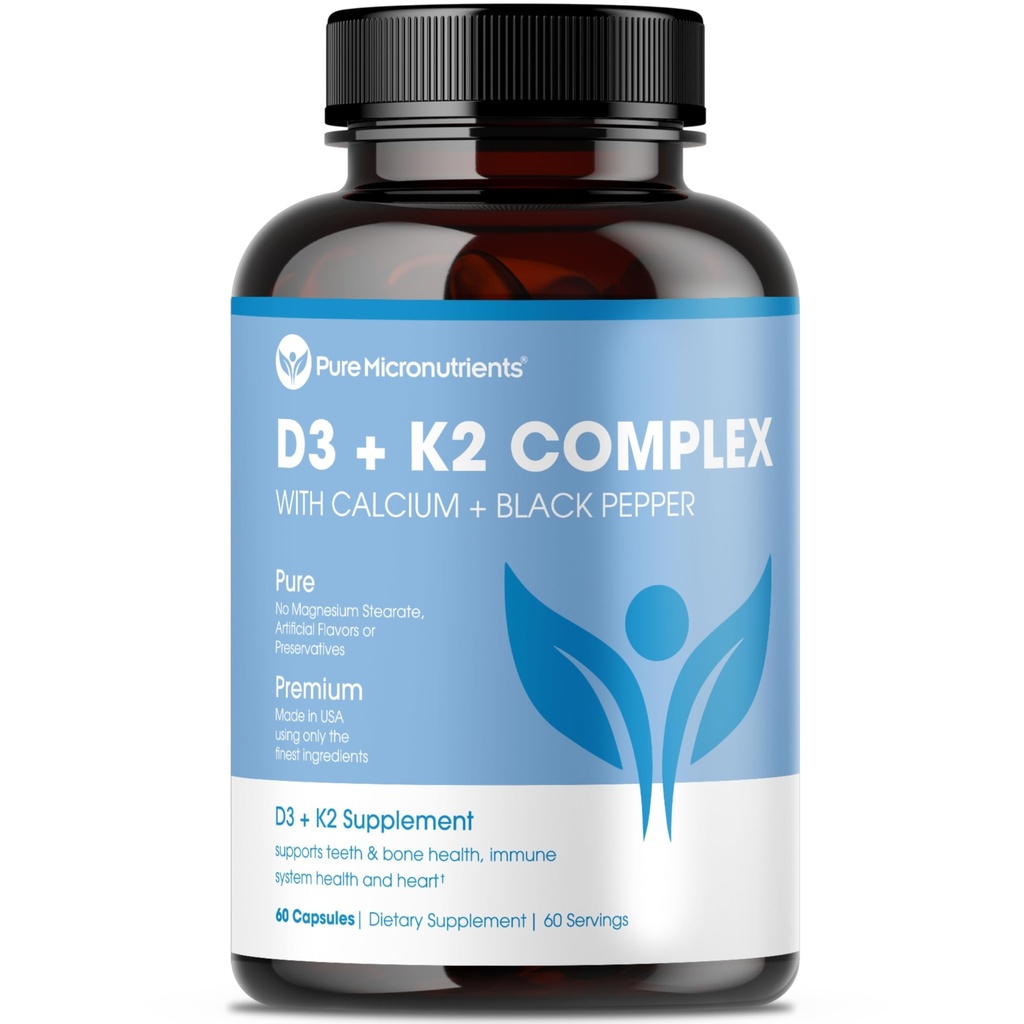 Micronutrienti puri Vitamina D3 K2 Supliment 