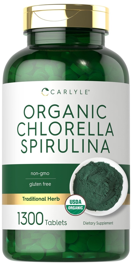 Carlyle Organic Chlorella Spirulina Tablets 