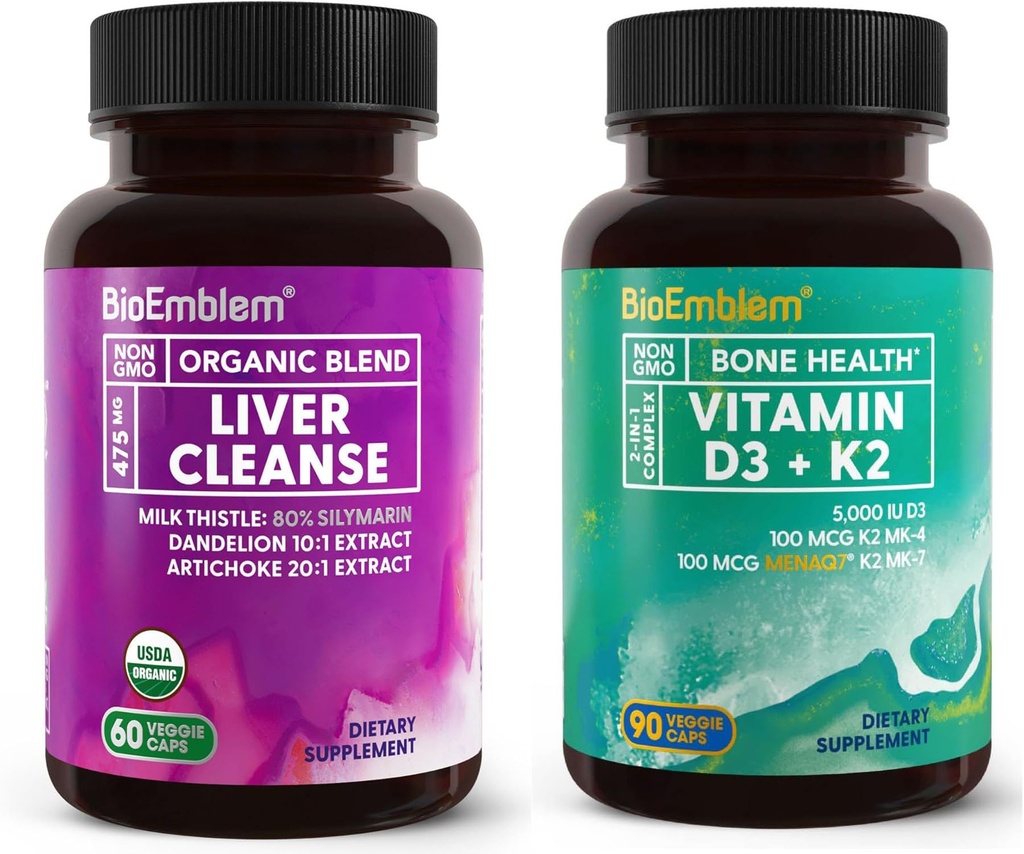 BioEmblem Vitamina D3 K2 USDA Ficat organic Curăță