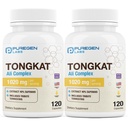 Puregen Labs Tongkat Ali Extract 200 la 1 pentru Men, 1020 mg per Serving, [High Potence] Total 240 Capsule - Men's Health Support with 20mg Tribulus Terrestris 