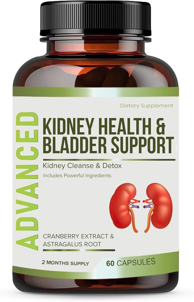 Rinichi curata Detoxifiere & Reparatii si suport pentru vezica urinara- Supliment de sprijin pentru rinichi Restaurare cu Chanca Piedra,Cranberry, Juniper Berries pentru Dezintoxicare renala si Bladder Health.60 Day Supply