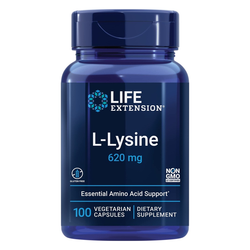 Extensie de viaţă NAC 600 mg Suport imun antioxidant & L-Lysine 620 mg pentru Răspuns Stres sănătos 100 Capsule Bundle