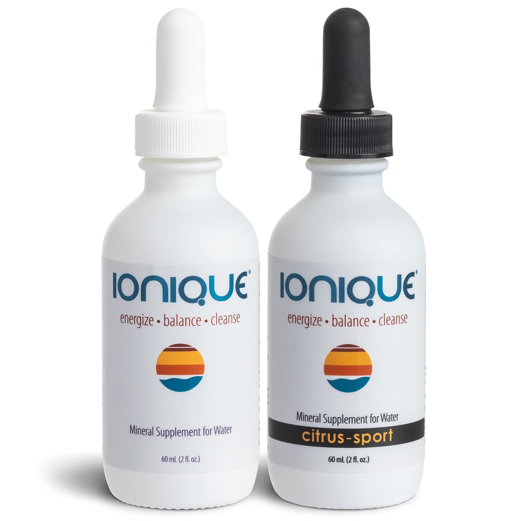 Suplimentul mineral pentru apă - Asigurați-vă de apă minerală ultra-premium - Magneziu, Trace Mineral & Electrolit Sistem de hidratare, Mineralize Filtrate și RO Apă, Două sticle oz 2 picături lichide