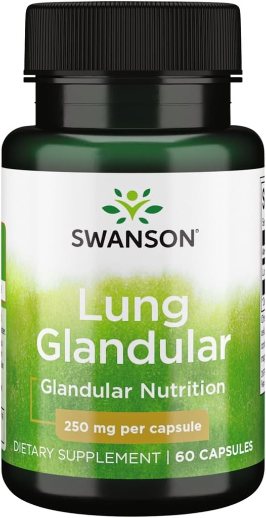 Swanson Raw Lung Glandular 250 Milligrame 60 Capsule