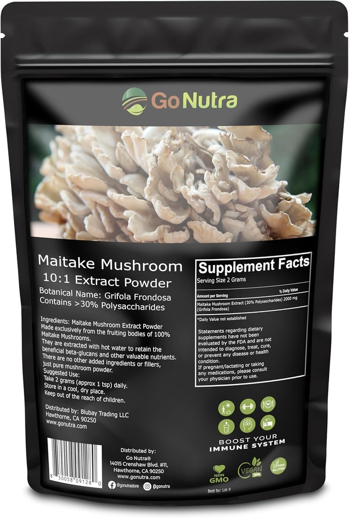 Go Nutra Maitake Extract pulbere 8 oz 