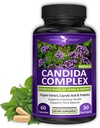 Gradina potenta Complex Candida - Oregano si acid caprilic Blend, Complexul de echilibru Flora Gut, Suport Intestinal Sanatate si Imuna cu Herbs & Probiotice, Suplimente de sanatate pentru Femei & Barbati 60 Conte