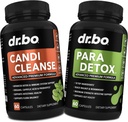 Candi Cleanse & Intestine Detox Supplement Pastile - Extra Putere Probiotic Cleanser cu suport intestinal Flora Gut - Natural Oral Herbal Oregano, Acid Caprylic, Wormwood & Black Walnut