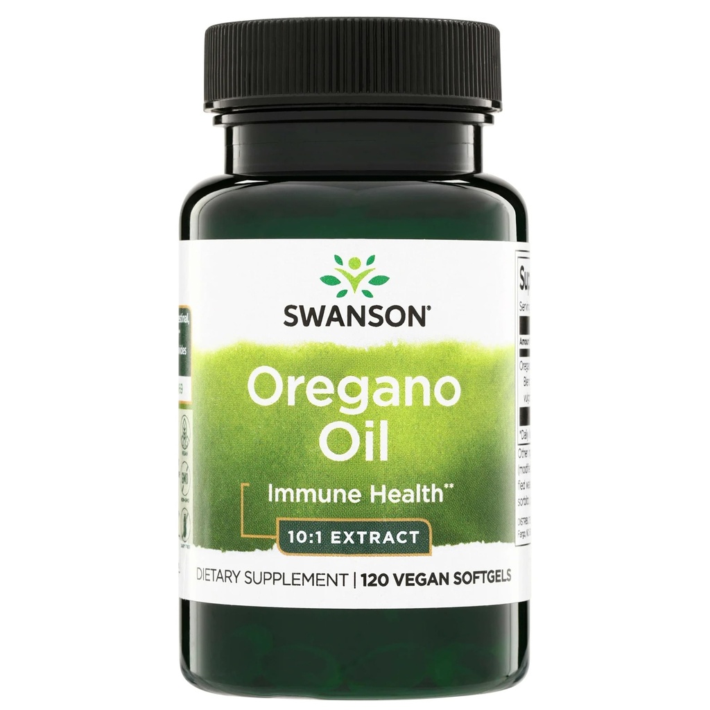 Swanson Ulei Oregano 10:1 Extras-Supliment natural de promovare Digestive Health-Respiratory & Uurinary Tract Health Support (120 Softgels, 150mg Fiecare)