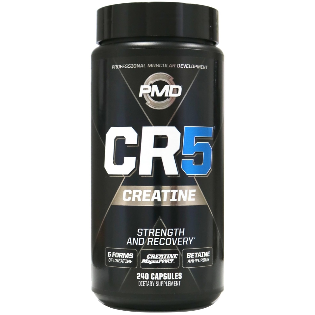 MPD Sports CR5 Complex profesional de creativitate - ameliorarea recuperării, reducerea suferinței, Lean Muscle Mass Gainer - Putere 5 Creatine Blend pentru Putere, Rezistență și recuperare (240 capsule Creatine)