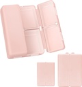 FYY 2 PC-uri Daily Pill Organizator, 7 Compartimente Portable Pilula Case Travel Pill Organizator, [Folding Design] Pilula cutie pentru Purse Pocket pentru a deține vitamine, Cod Ulei de ficat, Suplimente și medicamente-Pink