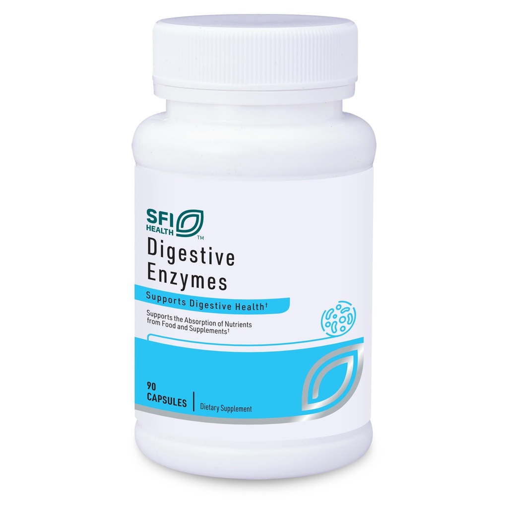 Laboratoarele Klaire SFI Health Enzime digestive - Suplimente pentru sănătate cu Amylase, Protează, Lactază, Enzime pentru Celulază şi Lipază pentru Digestie - Suportă Ocazional Blooting & Gas (90 capsule)