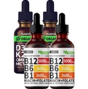 Nusava Vitamina B12 Picături lichide și nearomat D3 K2 Bundle - Vitamine lichide potente pentru inimă, articulație, energie, și suport imunitar - non-GMO, gluten-free, 2pk Fiecare