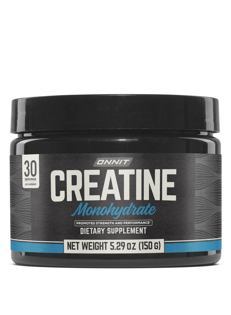 ONNIT Creatină monohidrat pulbere, IGEN (TM) non-GMO testat 5g Creatură Premium pentru rezistență musculară, putere și masă Lean, Suporturi Brain Health, Brain Cellular Energy, Nearomat, 30 Serviri, 5.29 oz