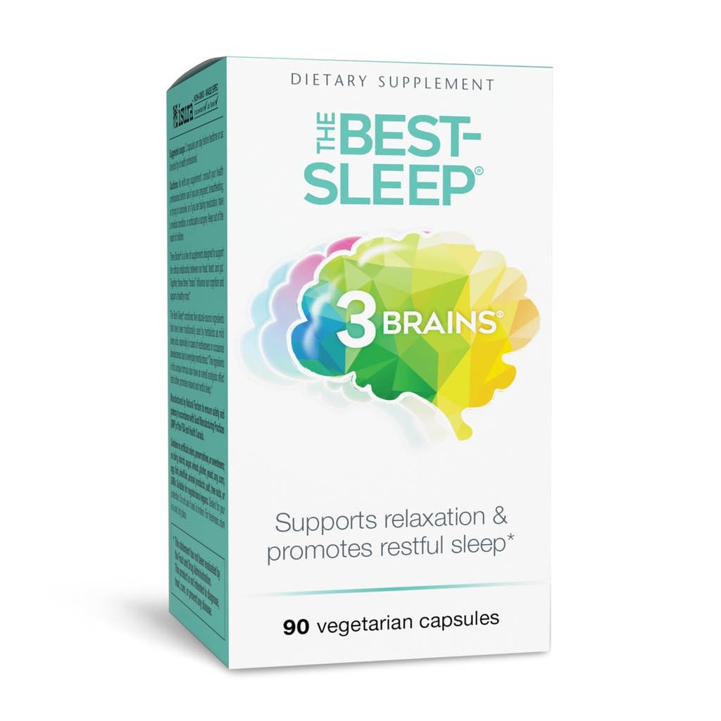 Factori naturali 3 Creiere, Cel mai bun somn, Suportă relaxare și somn odihnitor, Vegan, 90 Capsule
