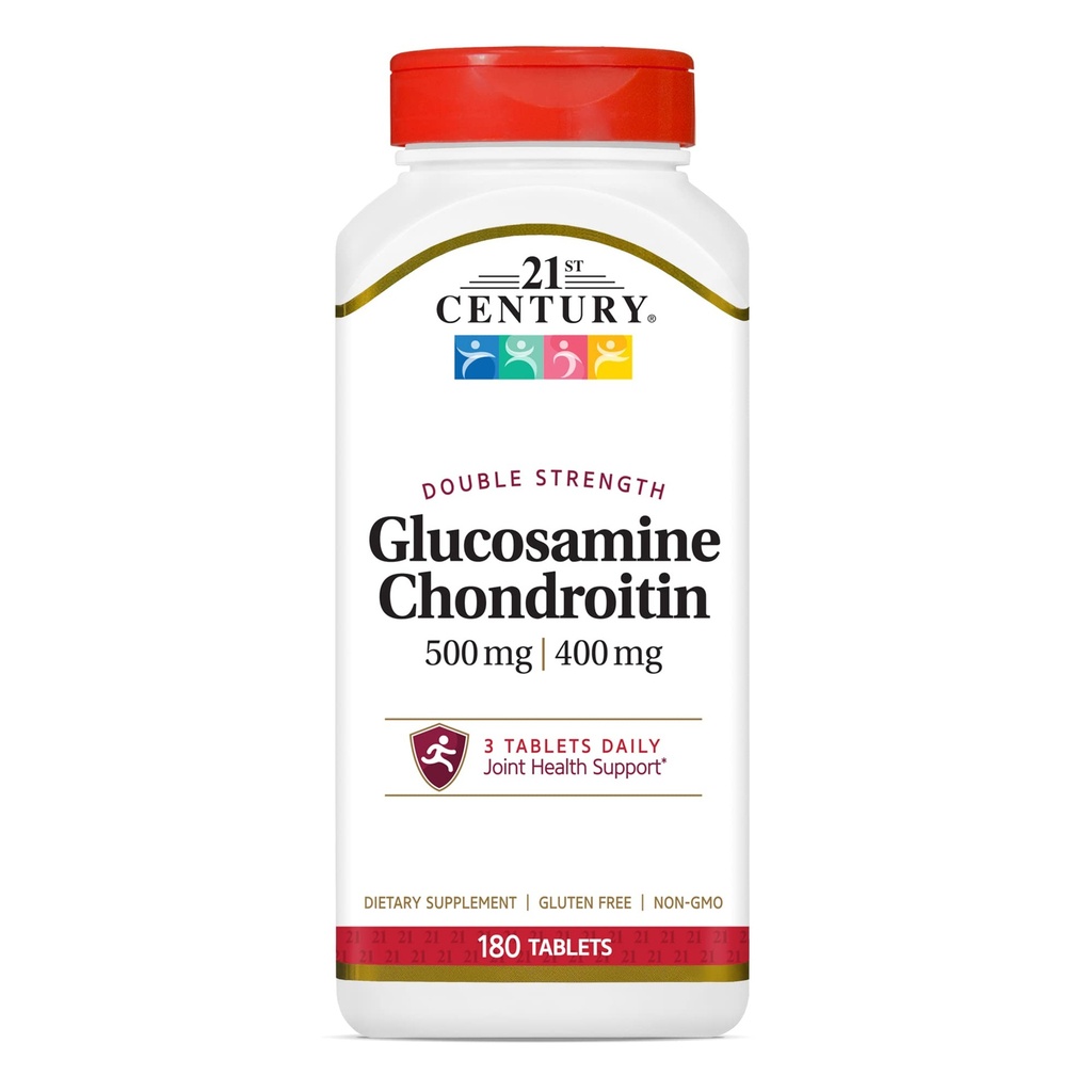21st Century Glucosamine Chondroitin 500/400 mg - comprimate cu dublă rezistență, 180 Count