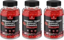 Gume de fructe de cranberry 1500 mg cu D Manose - tract urinar Sănătate pentru femei și bărbați, culoare urinară și vezica urinară Suplimente de suport cu acțiune rapidă cu pulbere Hibiscus, 180 Conte