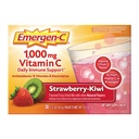 Emergen-C 1000mg vitamina C Suport imun Pulbere căpşuni Kiwi 30CT include zinc, mangan, 7 B vitamine şi electroliţi pentru Înapoi la şcoală esenţiale