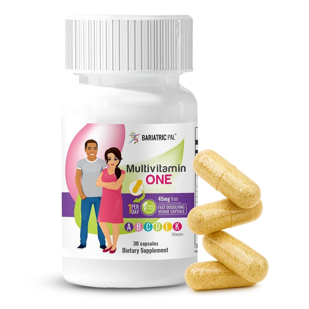 BariatricPal Multivitamine ONE 1 pe zi! Capsule multivitamine bariatrice cu 45 mg de fier 