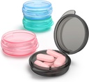 Cutie cu pastile mici, (4 Pack) Caz cu pastile de călătorie Portabil Daily Pill Organizator Mini Medicina depozit container pentru pungi de buzunar Cod de ficat de depozitare cutie cu ulei Earplug Case