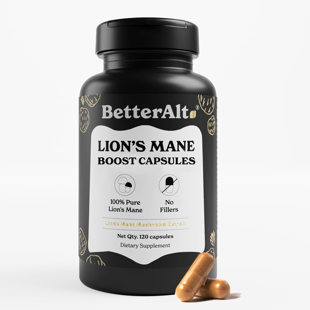 Mai bine Alt Lions Mane capsule ciuperci, 2 luni de aprovizionare 