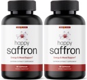 Ultra6 Nutrition Happy Saffron Supplements - 100% Pure Saffron Extract Supplement for Eye Health Support - Mood Enhancer for Women & Men (Pack of 2)