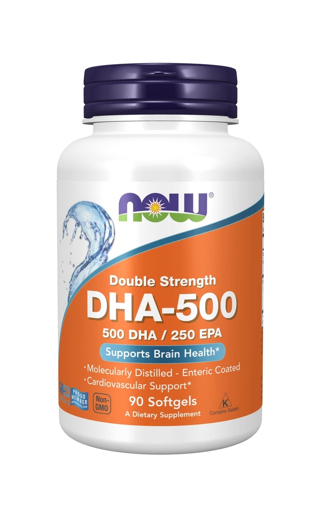DHA-500, 90 Softgels by Now Foods (Pachet de 2)