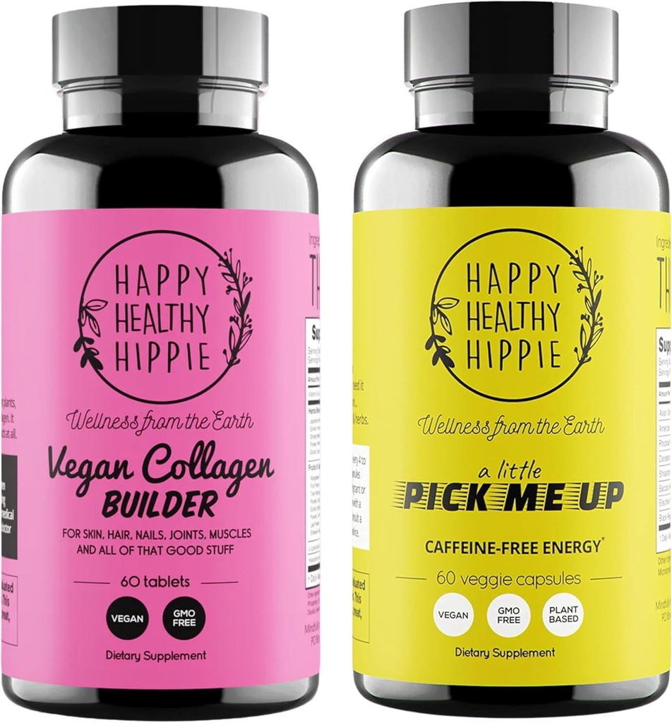 Happy sănătos Hippie ridica-mi pastile de energie naturală & Vegan Colagen constructor