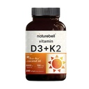 NatureBell Vitamina D3 5000 UI + K2 100 mcg, 240 Softgels 