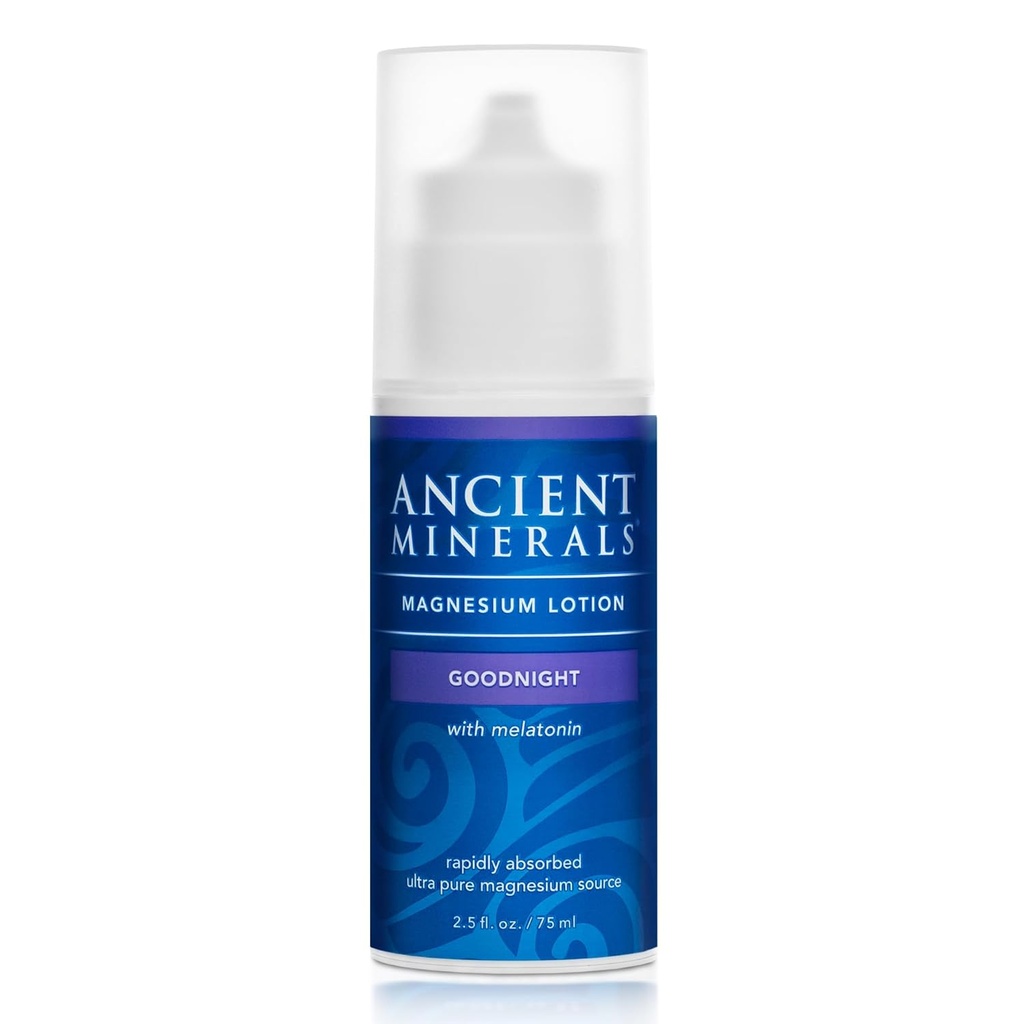 Loţiune veche de magneziu Crema de noapte bună conţine melatonină cu clorură de magneziu şi OptiMSM o loţiune hidratantă topică pe timp de noapte (2,5 oz)