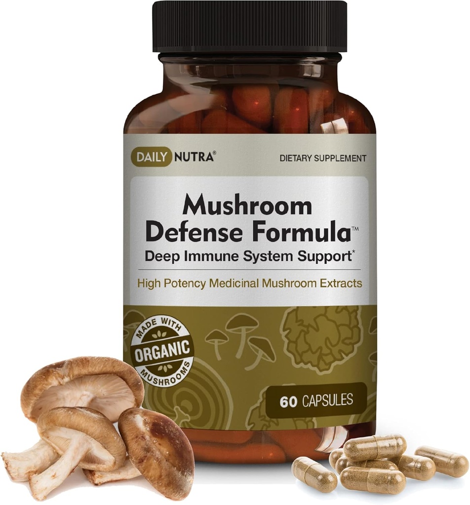 ZilnicNutra Mushroom Defense Formula - Supplement de sprijin imun 
