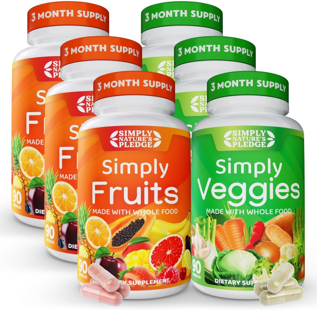 Doar promisiunea naturii - ambalate cu 42 de fructe și legume diferite - 3 luni de aprovizionare - Made with Whole Food Superfoods - with Aloe Vera 