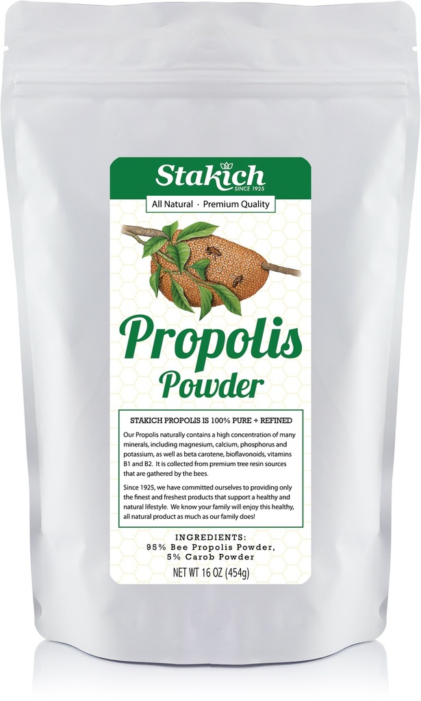 Stakich Bee Powder Propolis - toate naturale - 1 Lire (16 Ounce)
