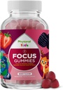 Copiii din Vegan Fizoral Focus Gummies - Suport Creier Puternic Mesteca pentru copii - Îmbunătățește Concentrarea și Memoria - Suplimente calmante & Focus Gummies pentru copii - non-GMO & Gluten-Free - 60 Conte
