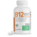 Bronson Vitamina B12 1000 mcg Susţinut de eliberare Premium comprimate non OMG-uri sprijină sistemul nervos, funcţia creierului sănătos şi producţia de energie, 250 Conte