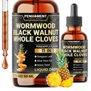 11in1 2100mg Black Walnut Wormwood Cuțite, Oregano & 7 Mai mult - Picături lichide din lemn de vierme -Pineapple Flavor - 2 FL OZ - 60 zile de aprovizionare