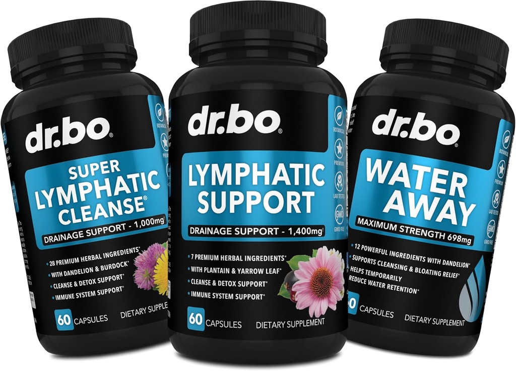 Limphatic Drainage Suplimente & Pastile de apă Diuretics - Herbal Lymphatic Support Total Herbal Cleanse Produse & apă Away Pastile Lymph System Supplement - Limph Node Detoxifiere Drenaj